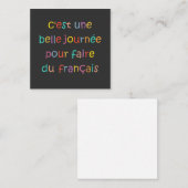 フランス語を学ぶのに素敵な日 コーリングカード (正面/裏面)
