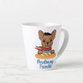 フランス語を許おもしろいすフランスの- Bulldog カフェラテマグ (右アングル)