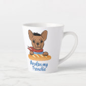 フランス語を許おもしろいすフランスの- Bulldog カフェラテマグ (右)