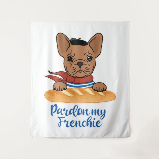 フランス語を許おもしろいすフランスの- Bulldog タペストリー (正面)