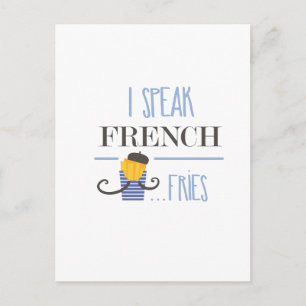 フランス語を話します... フライドポテト ポストカード