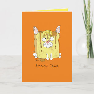フランス語トーストフランスの- Bulldog Greeting Card カード