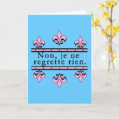 フランス語後悔プロダクト無し カード (黄色い花)