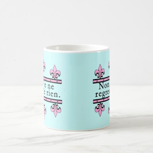 フランス語後悔プロダクト無し コーヒーマグカップ (中央)