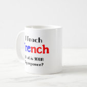 フランス語教師 コーヒーマグカップ (正面左)