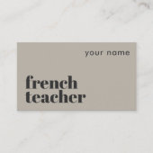 フランス語教師 第二言語 名刺 (正面)