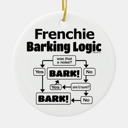 フランス語理屈 セラミックオーナメント (正面)