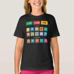 フランス語自閉症AACポインティングコミュニケーション02 Tシャツ