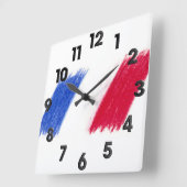 フランス語 スクエア壁時計 (傾斜)