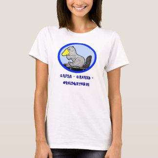 フランス語-ビーバー + アヒル= Platypus Tシャツ
