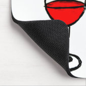 フランス語-英語引用文の赤ワインガラス マウスパッド (コーナー)