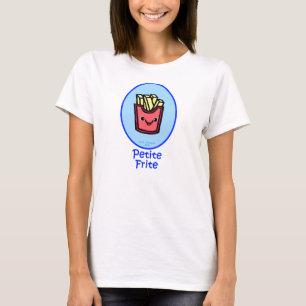 フランス語-青い雑魚-フライドポテト Tシャツ