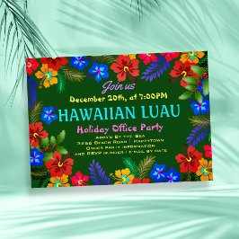 フランス語: Hawaiian Luau Office Party Hibiscus への招待状 招待状