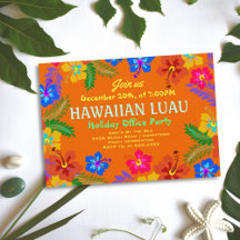 フランス語: Hawaiian Luau Office Party Hibiscus Invitat