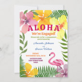 フランス語: Luau Engagement Party QRコード 招待状 (正面)