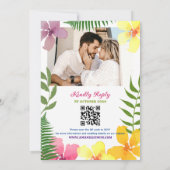 フランス語: Luau Engagement Party QRコード 招待状 (裏面)