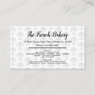 フランス語Bakery Fleur De List Theme 名刺