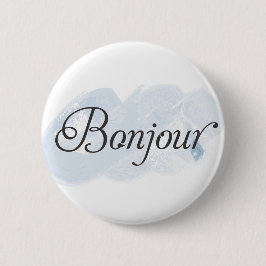 フランス語Bonjour 缶バッジ