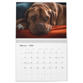 フランス語Mastiff Dogue de Bordeaux Calendar カレンダー (2月 2026)