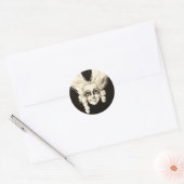 フランス貴族ウィッグの髪ヴィンテージ1920年代アート ラウンドシール (封筒)