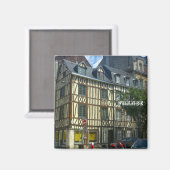 フランス通りシティスケープ古い建物建築 マグネット (正面/裏面)