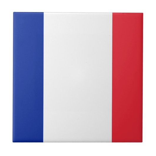 フランス陶磁器タイル国旗 タイル (正面)