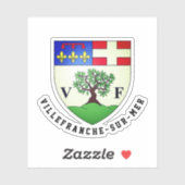 フランス階級ヴィルフランシュ・シュルメールの紋章 シール (シート)