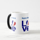 フランス青LOVE ギア フラグ カスタマイズ モーフィングマグカップ (正面左)
