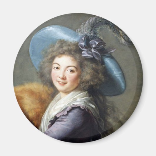 フランス革命時代の貴婦人の肖像 マグネット (正面)