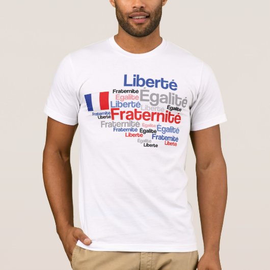 フランス革命- Liberté、Égalité、Fraternité Tシャツ (正面)