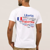 フランス革命- Liberté、Égalité、Fraternité Tシャツ (裏面)