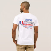フランス革命- Liberté、Égalité、Fraternité Tシャツ (裏面フル)