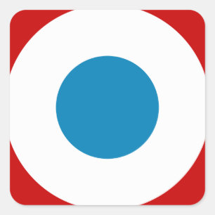 フランス革命RoundelフランスCocarde Tricolore スクエアシール