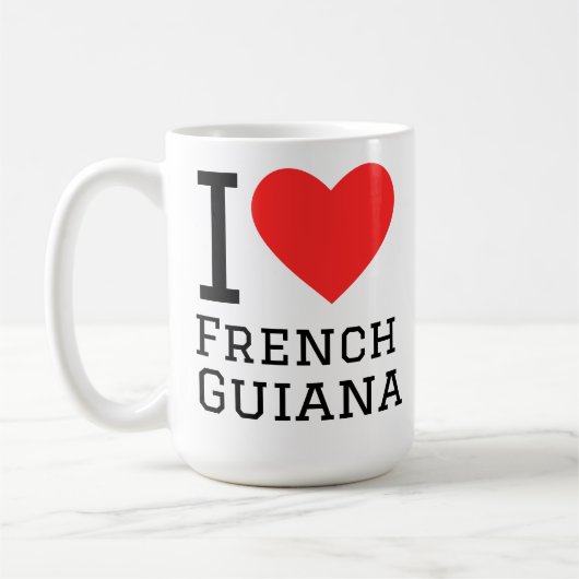 フランス領ギアナが好き コーヒーマグカップ (左)