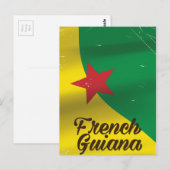 フランス領ギアナの旗の旅行ポスター ポストカード (正面/裏面)