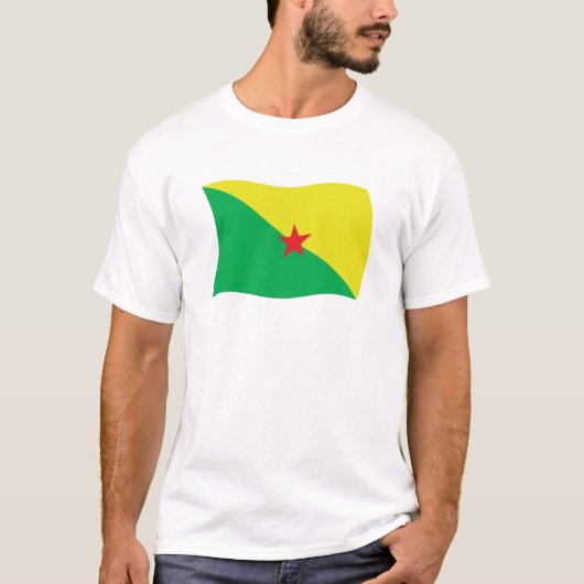 フランス領ギアナの旗のTシャツ Tシャツ (正面)