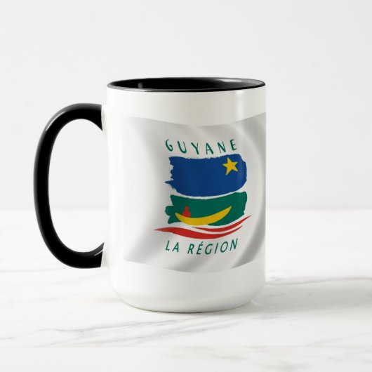 フランス領ギアナの旗マグカップ マグカップ (左)