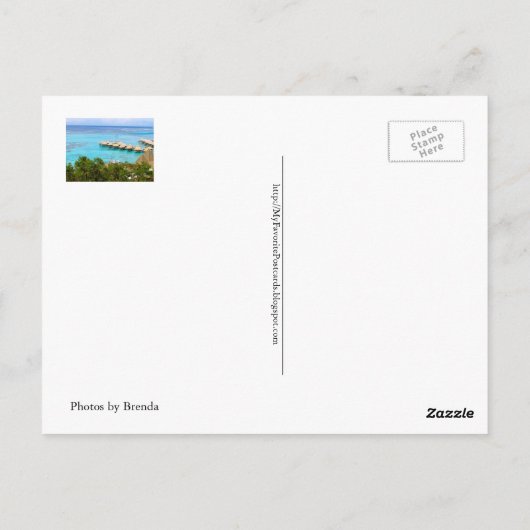 フランス領ポリネシアのモーレアの美しいポストカード ポストカード (裏面)