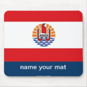 フランス領ポリネシアの旗のmousepad マウスパッド (正面)
