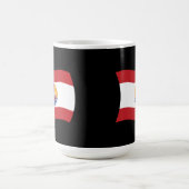 フランス領ポリネシアの旗マグカップ コーヒーマグカップ (中央)