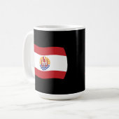 フランス領ポリネシアの旗マグカップ コーヒーマグカップ (正面左)