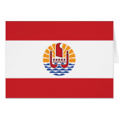 フランス領ポリネシアの旗 (正面横)