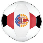 フランス領ポリネシアの旗 サッカーボール (回転)