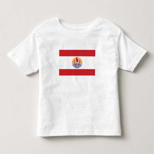 フランス領ポリネシアの旗 トドラーTシャツ (正面)