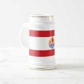フランス領ポリネシアの旗 ビールジョッキ (正面左)