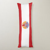 フランス領ポリネシアの旗 ボディピロー (裏面 (縦))