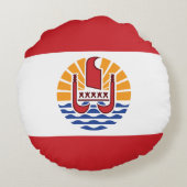 フランス領ポリネシアの旗 ラウンドクッション (裏面)