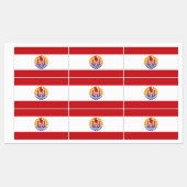 フランス領ポリネシアの旗 ラベル (シート)