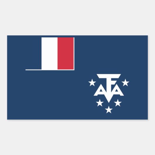 フランス領南方・南極地域 長方形シール (正面)