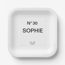 フランス風おしゃれな30歳の誕生日パーティー ペーパープレート
